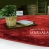 Круглый красный ковёр JumKids Sweet Marsala c высоким ворсом